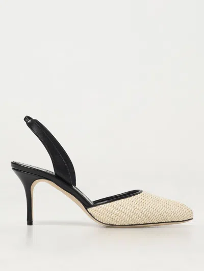 MANOLO BLAHNIK PUMPS MANOLO BLAHNIK WOMAN COLOR NATURAL,414008067
