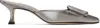 Manolo Blahnik Silver Maysale Mules In Grap(0407)