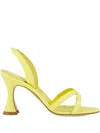 Manolo Blahnik Slingback Cross-strap Sandals In Yellow
