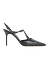 Manolo Blahnik Slingback High Heel Sandals In Black