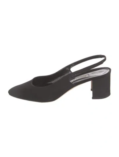 Pre-owned Manolo Blahnik Slingback Pumps In Black