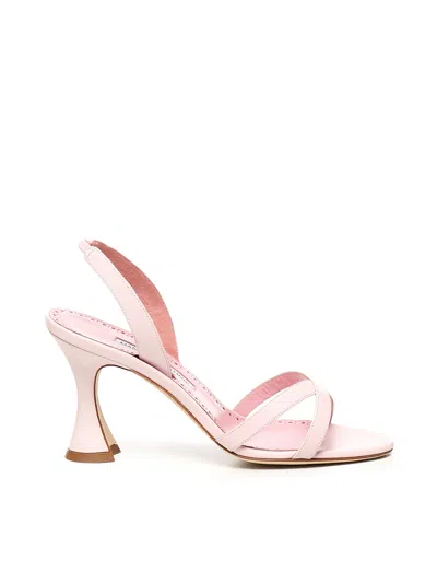 MANOLO BLAHNIK SLINGBACK WITH CROSS STRAPS