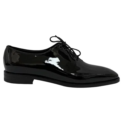 Manolo Blahnik Snowdon Whole-cut Oxford Shoes In Black Patent Leather ... - Durable Oxfords With Glossy Patent Leather Finish