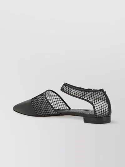 MANOLO BLAHNIK SOFT LAMBSKIN MESH BALLERINA SHOES