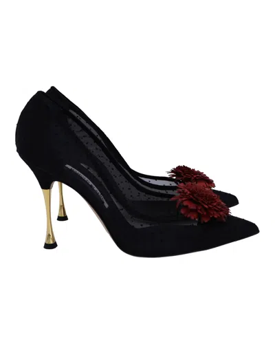 Manolo Blahnik Sohemias 105 Pointed-toe Pumps In Black Mesh