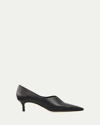 Manolo Blahnik Sokoso Snip-toe Leather Pumps In Animal Print