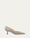 Manolo Blahnik Srila Suede Stiletto Pumps In Dark Gray