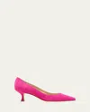 Manolo Blahnik Srila Suede Stiletto Pumps In Dark Pink