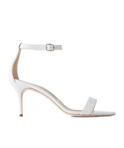 Manolo Blahnik Stiletto Sandals With Single Straplahnik In White