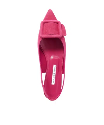 Manolo Blahnik Strappy Flat Shoes In Pink