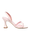 Manolo Blahnik Crossover-strap Slingback Sandals In Pink