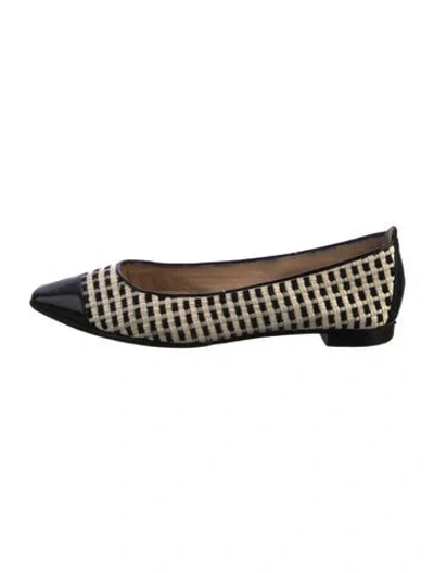 Pre-owned Manolo Blahnik Striped Flats In Multi