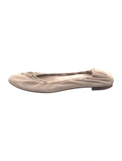 Pre-owned Manolo Blahnik Suede Ballet Flats