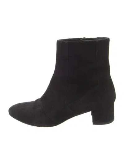 Pre-owned Manolo Blahnik Suede Boots In Black