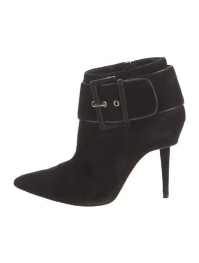 Pre-owned Manolo Blahnik Suede Boots In Black