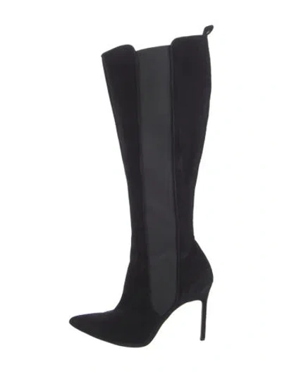 Pre-owned Manolo Blahnik Suede Boots In Black