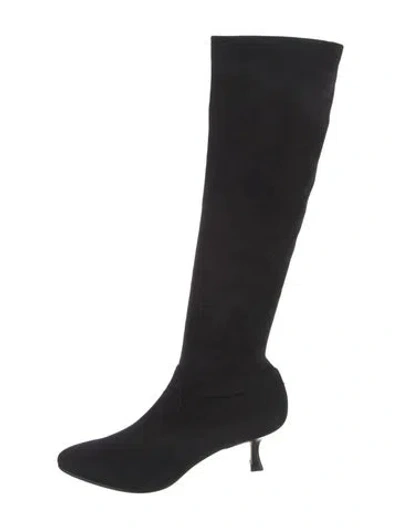 Pre-owned Manolo Blahnik Suede Boots In Black