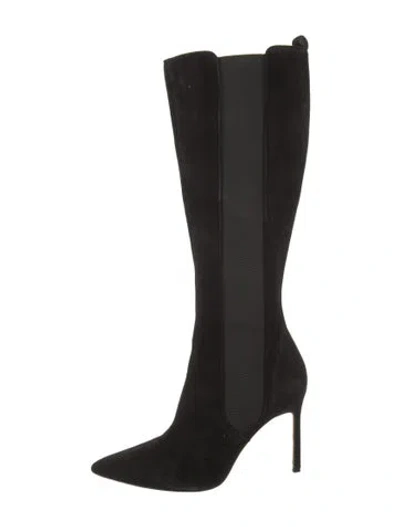 Pre-owned Manolo Blahnik Suede Boots In Black