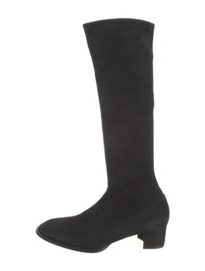 Pre-owned Manolo Blahnik Suede Boots In Black