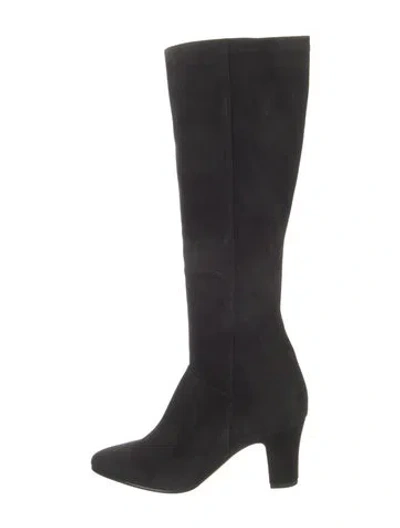 Pre-owned Manolo Blahnik Suede Boots In Black