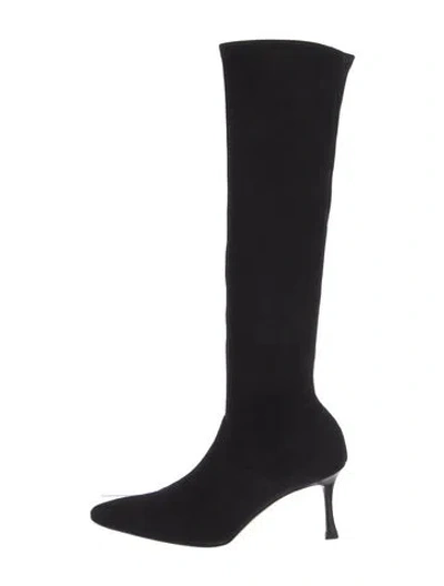 Pre-owned Manolo Blahnik Suede Boots In Black