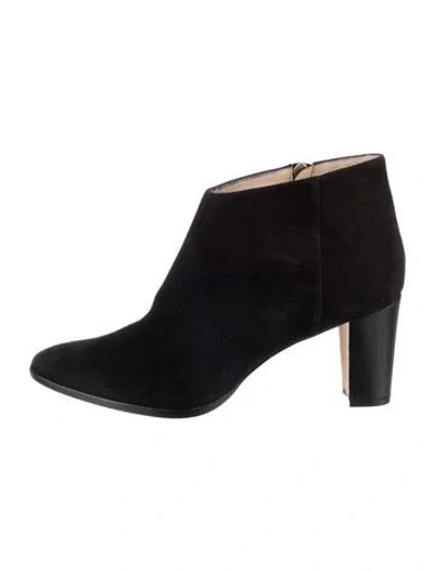 Pre-owned Manolo Blahnik Suede Boots In Black