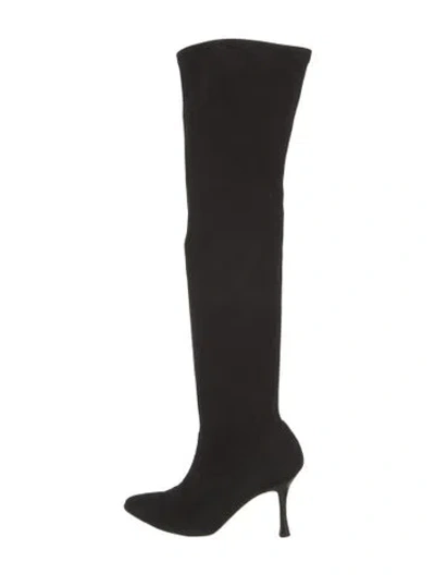 Pre-owned Manolo Blahnik Suede Boots In Black