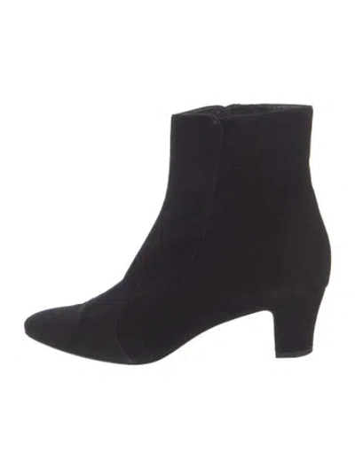 Pre-owned Manolo Blahnik Suede Boots In Black