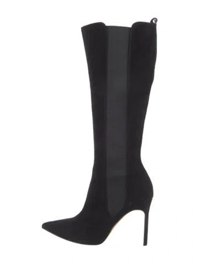 Pre-owned Manolo Blahnik Suede Boots In Black