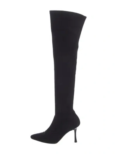 Pre-owned Manolo Blahnik Suede Boots In Black