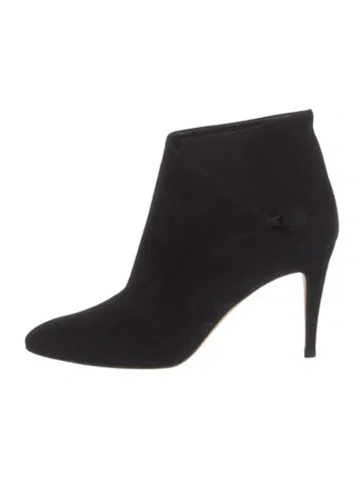 Pre-owned Manolo Blahnik Suede Boots In Black