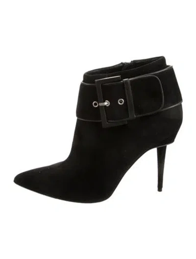 Pre-owned Manolo Blahnik Suede Boots In Black
