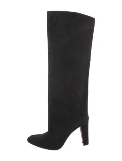 Pre-owned Manolo Blahnik Suede Boots In Black