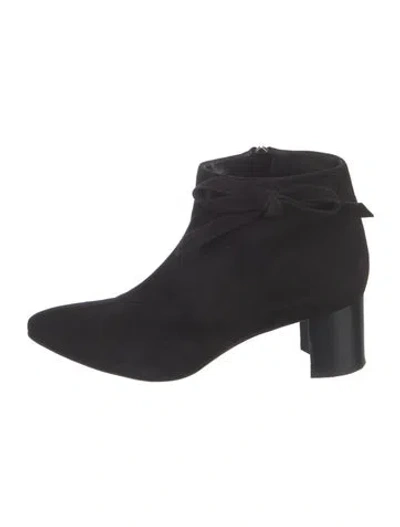 Pre-owned Manolo Blahnik Suede Boots In Black