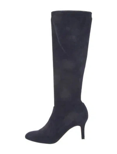 Pre-owned Manolo Blahnik Suede Boots In Blue
