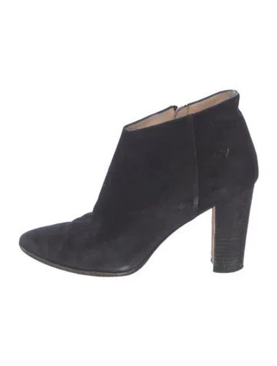 Pre-owned Manolo Blahnik Suede Boots In Blue