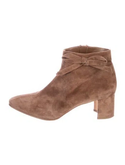 Pre-owned Manolo Blahnik Suede Boots In Brown