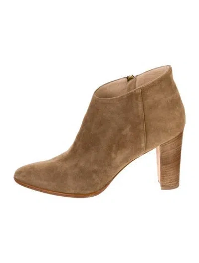 Pre-owned Manolo Blahnik Suede Boots In Brown