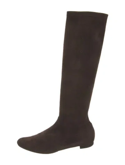 Pre-owned Manolo Blahnik Suede Boots In Brown