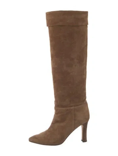 Pre-owned Manolo Blahnik Suede Boots In Brown