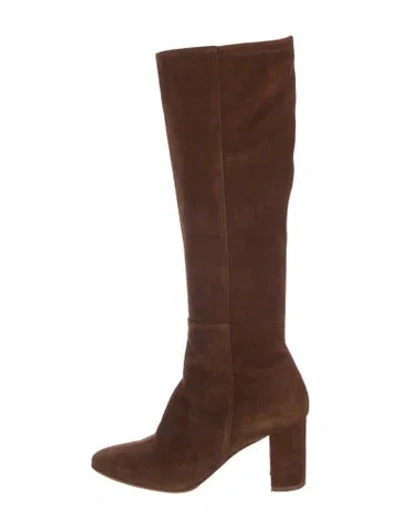 Pre-owned Manolo Blahnik Suede Boots In Brown
