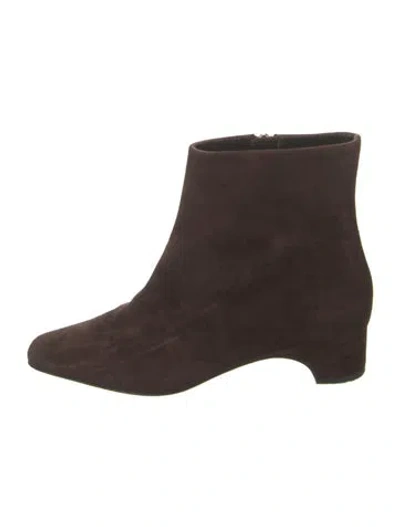 Pre-owned Manolo Blahnik Suede Boots In Brown