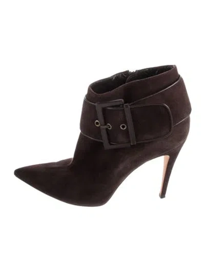 Pre-owned Manolo Blahnik Suede Boots In Brown