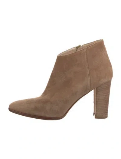 Pre-owned Manolo Blahnik Suede Boots In Brown