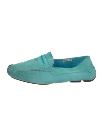 Pre-owned Manolo Blahnik Suede Espadrilles In Blue