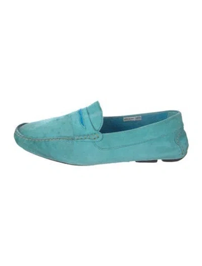 Pre-owned Manolo Blahnik Suede Espadrilles In Blue