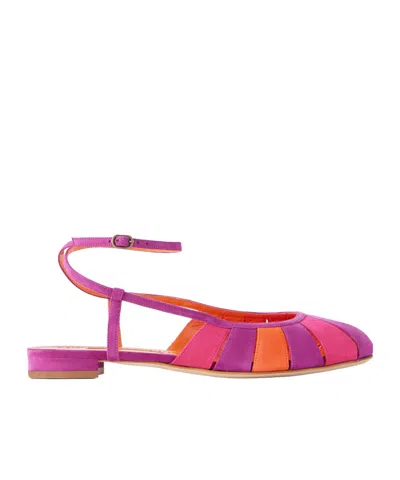 Manolo Blahnik Cloudad 10 Suede Flats In Transparent