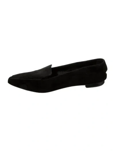 Pre-owned Manolo Blahnik Suede Loafers In Black