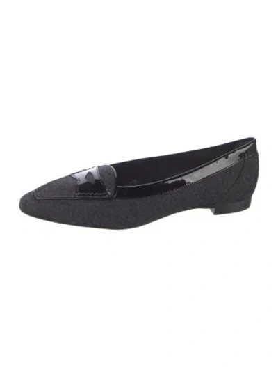 Pre-owned Manolo Blahnik Suede Loafers In Black