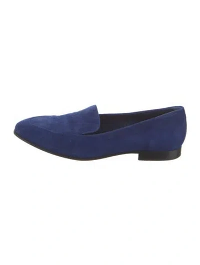 Pre-owned Manolo Blahnik Suede Loafers In Blue